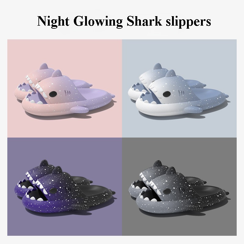 Men Shoes On - لطيف الكرتون القرش النعال للنساء الرجال