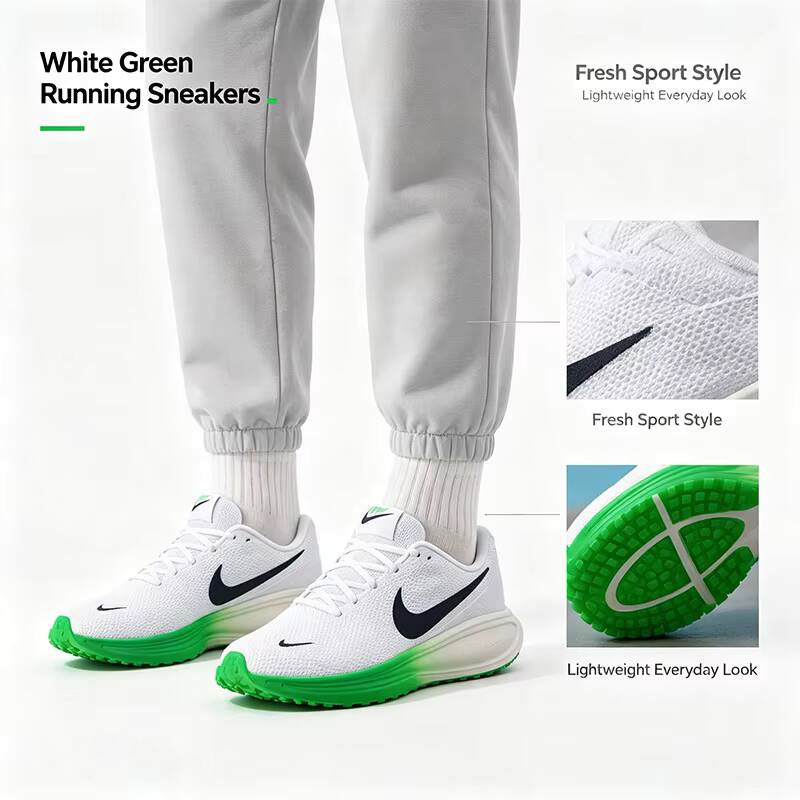 أحذية رياضية نايكي بيضاء وخضرا - مراجعة Men'S Shoes Green And White وسعره