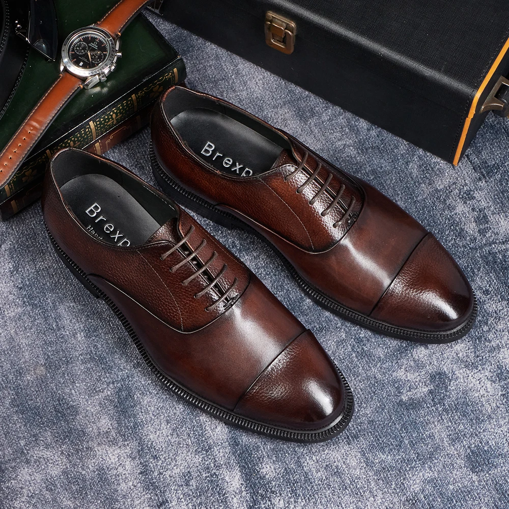 أحذية أكسفورد من جلد البقر الأ - مراجعة Men Shoes Size 11 وسعره